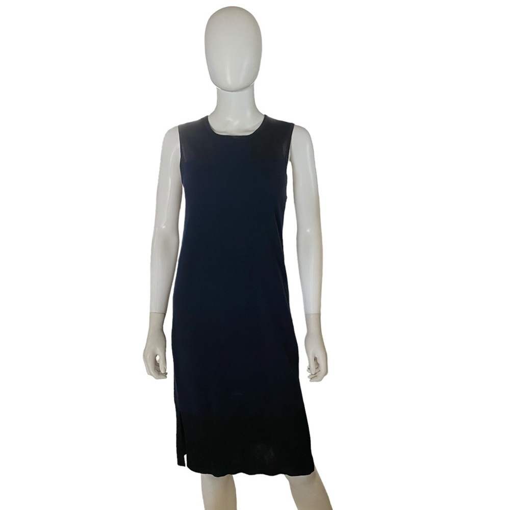 Rag & Bone Navy & Black Wool Blend Sleeveless Dress Small